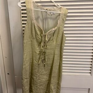 Reformation Light Green with Lace Detail